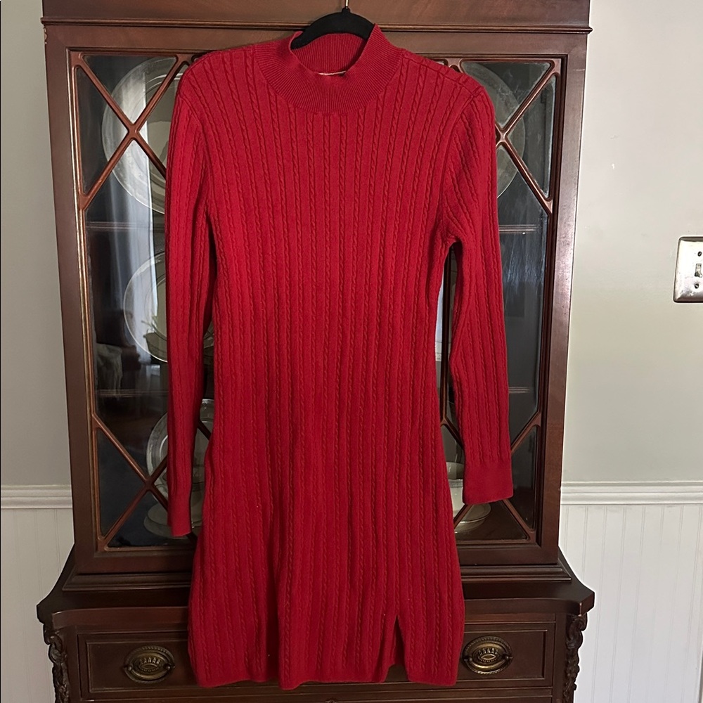 Abercrombie & Fitch Crimson Knit Midi Sweater